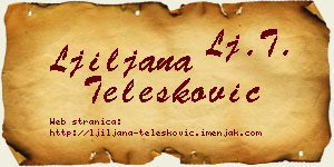 Ljiljana Telesković vizit kartica